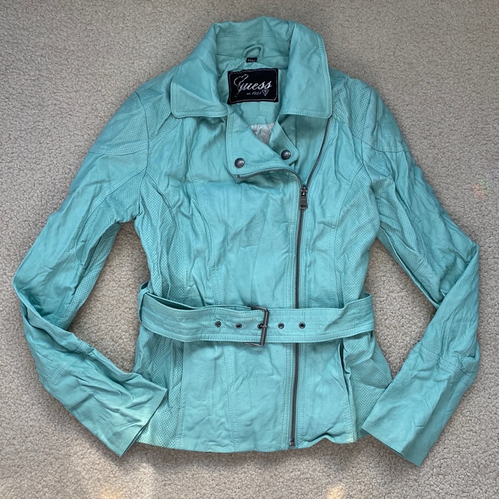 Guess mint moto jacket